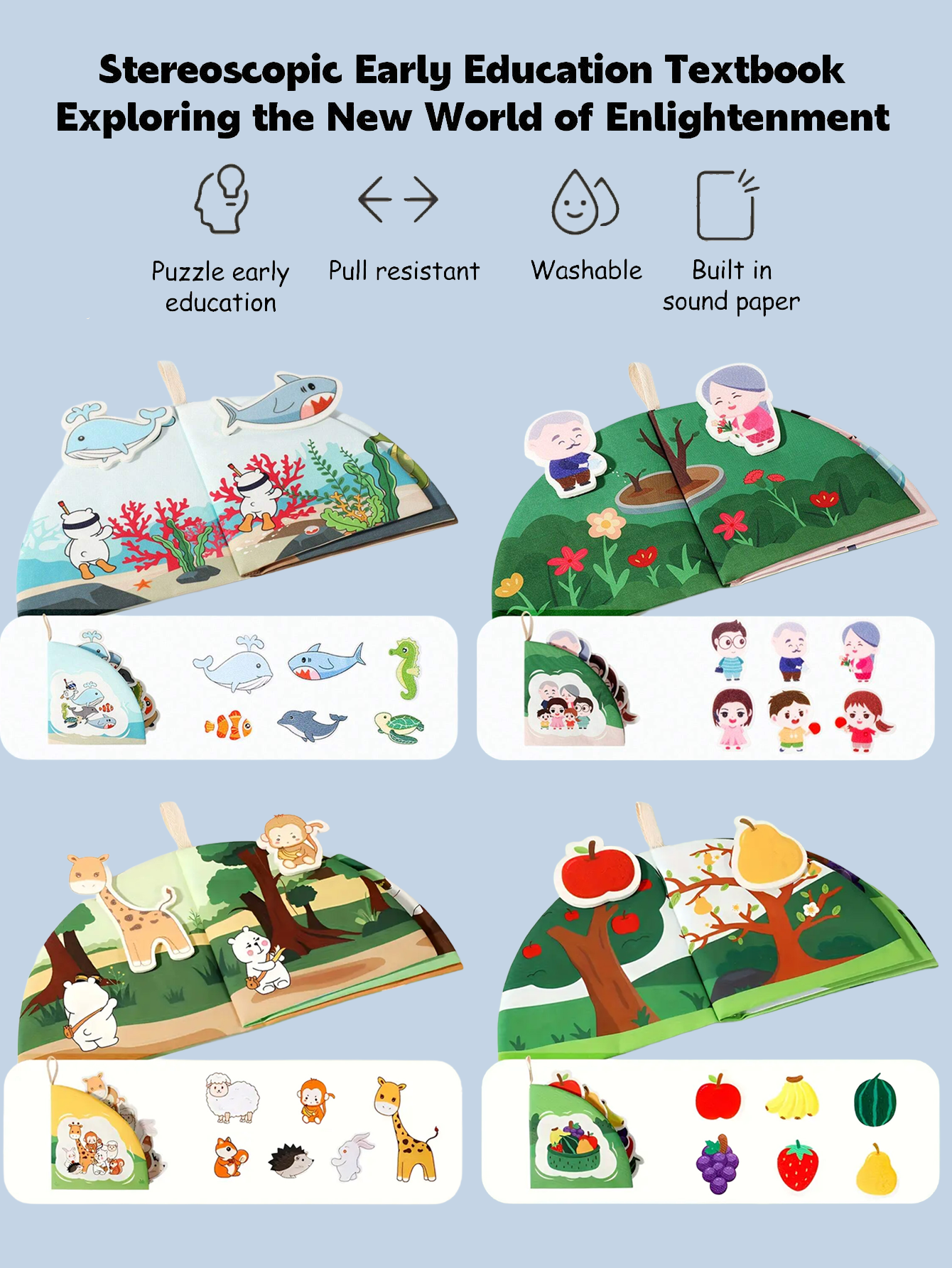 Baby Food Book - Baby Soft Books Toys 0-36M Baby