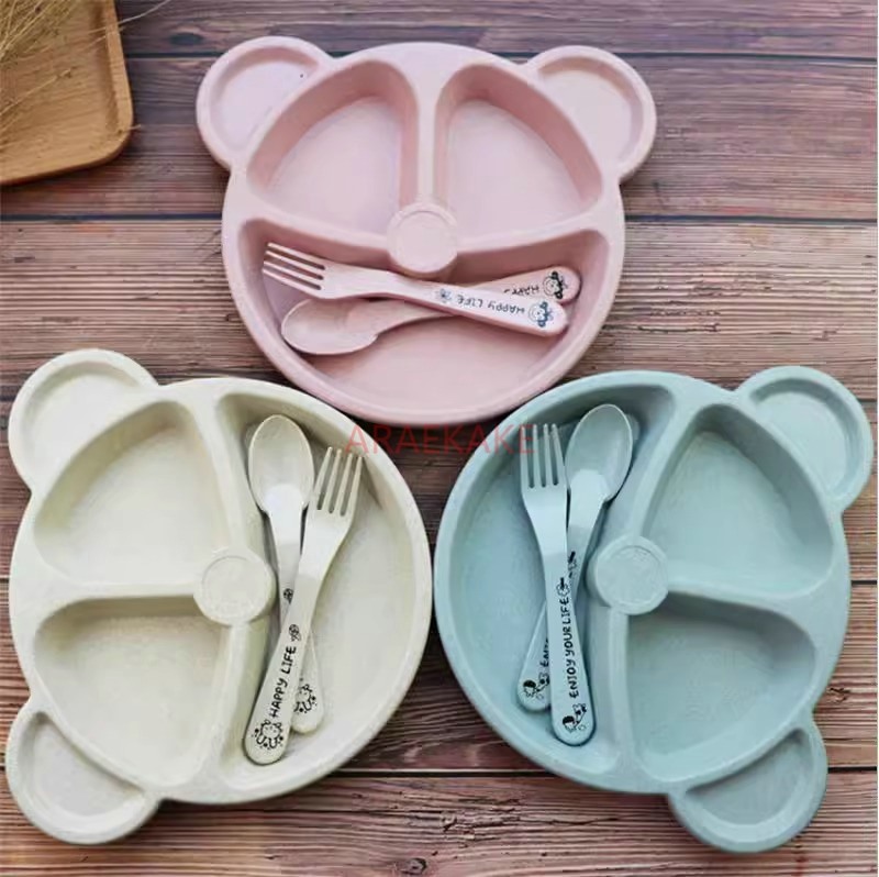 Baby Food Utensils - Children's Dining Plate Set Dining Utensils