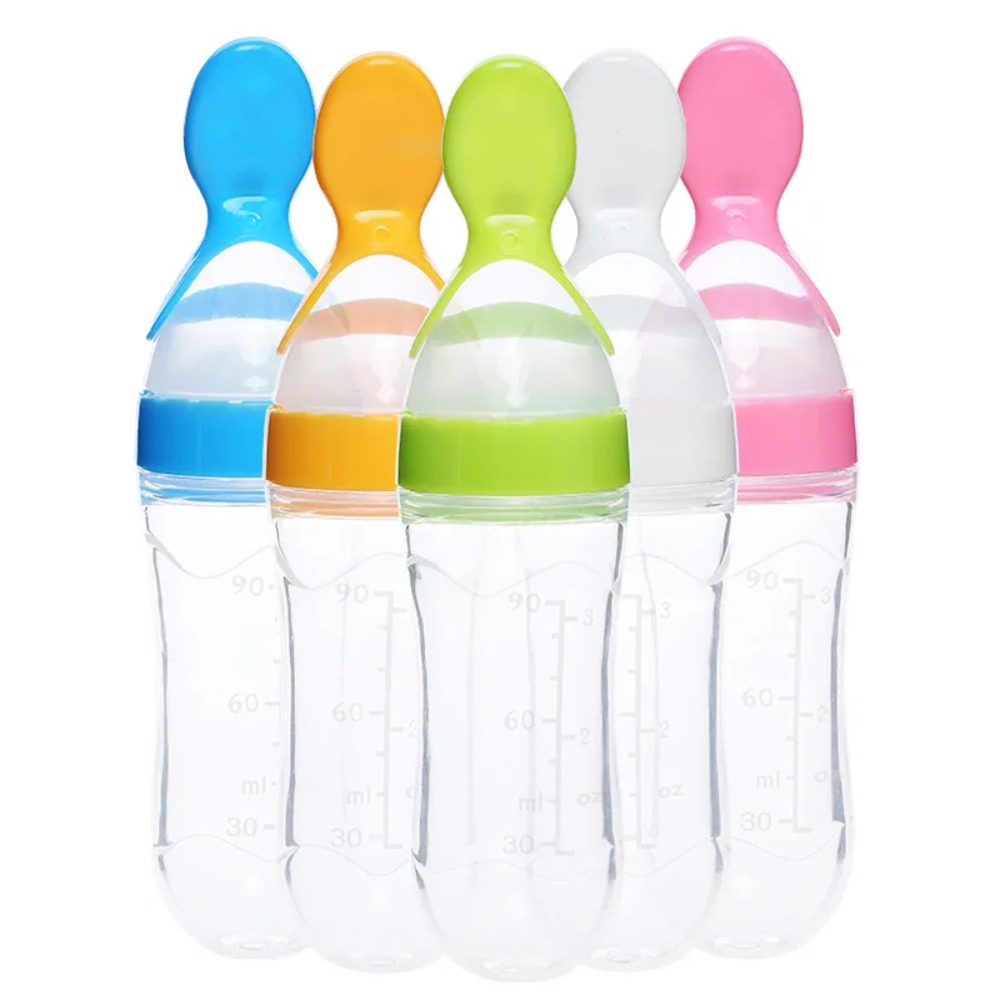 Baby Food Utensils - 90ML Baby Feeding Bottle Spoon Milk