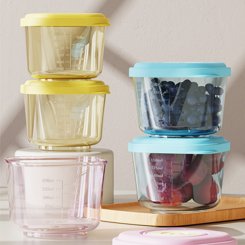 Baby Food Glass - 6 Pcs Baby Food Storage Containers