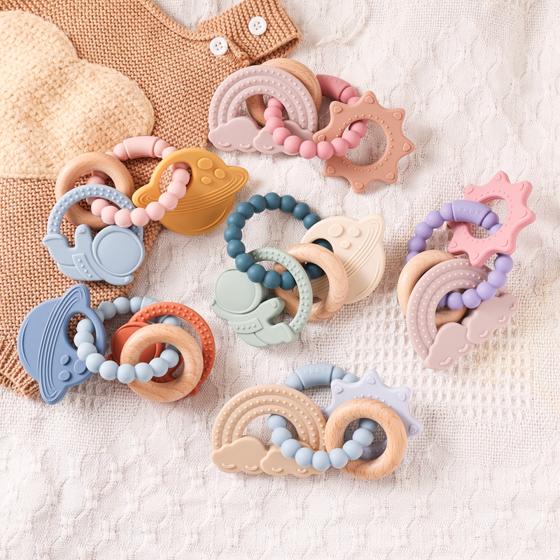 Baby Food Name - 1pc Silicone Teether,Food Grade Baby 0-12