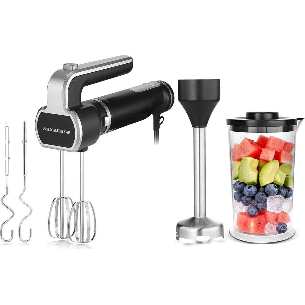 Baby Food Hand Blender - Immersion Blender with Beater, Whisk, and