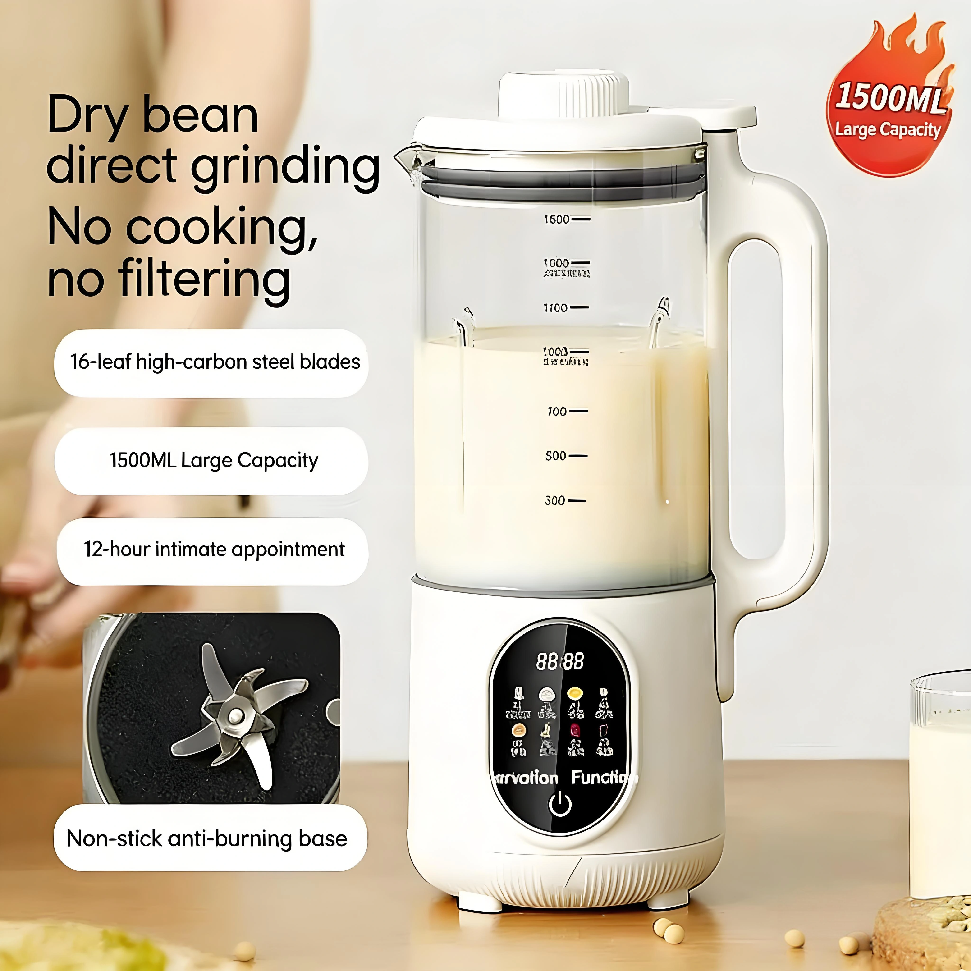 Baby Food Blender - 2-in-1 Multifunctional Soymilk Maker & Blender