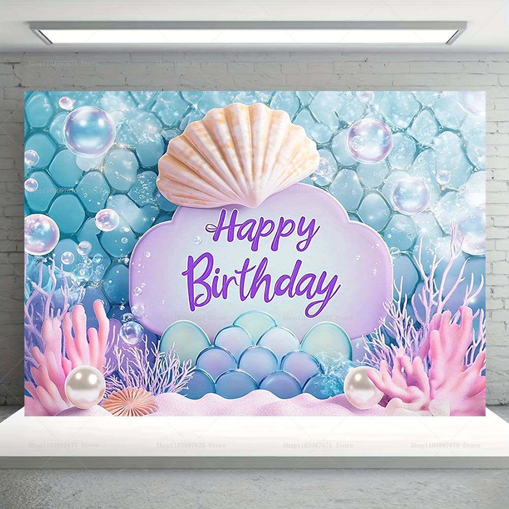 Mermaid Party Backdrops Childr - Baby Food Processor ulasan dan harga