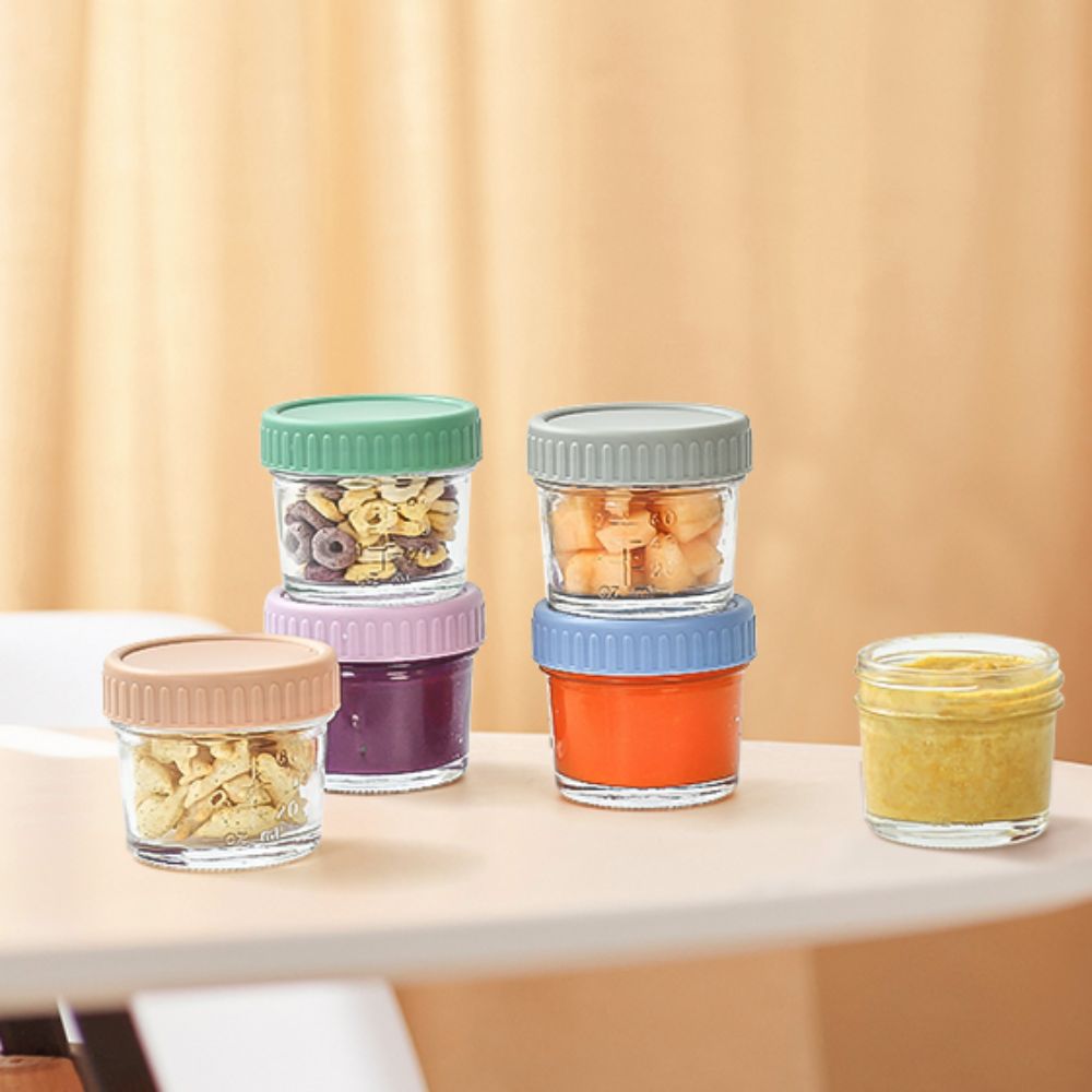 6pcs Mason Jar Glass Baby Food - Baby Food Glass ulasan dan harga