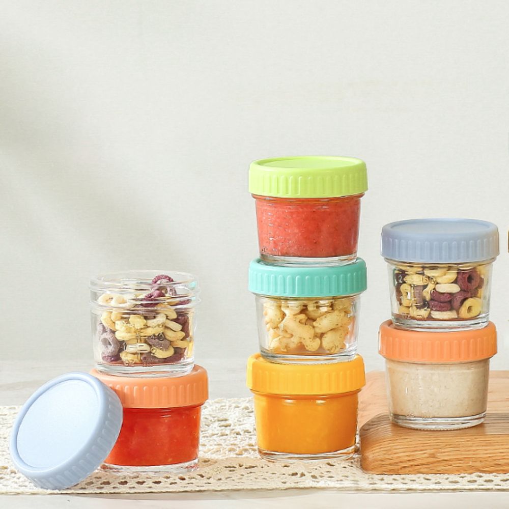 6pcs Mason Jar Glass Baby Food - Baby Food Glass ulasan dan harga
