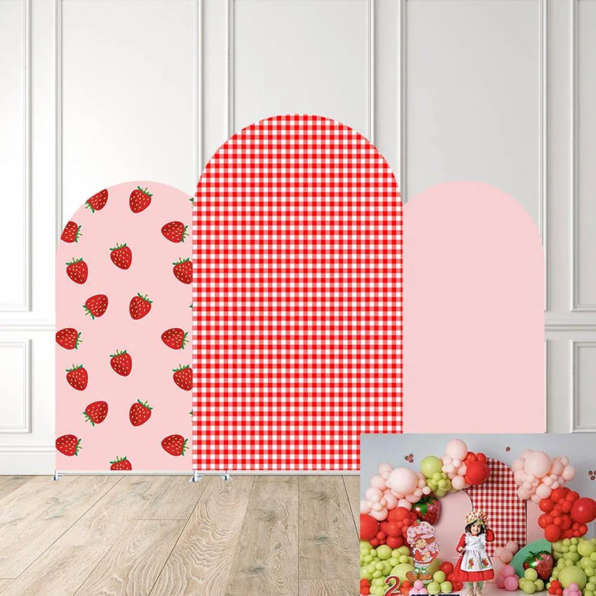 Strawberry Berry Theme Arched  - Baby Food Year Old ulasan dan harga