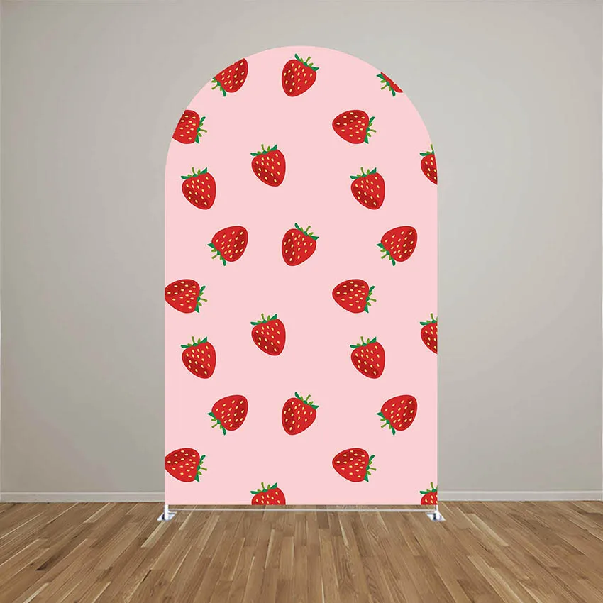 Strawberry Berry Theme Arched  - Baby Food Year Old ulasan dan harga