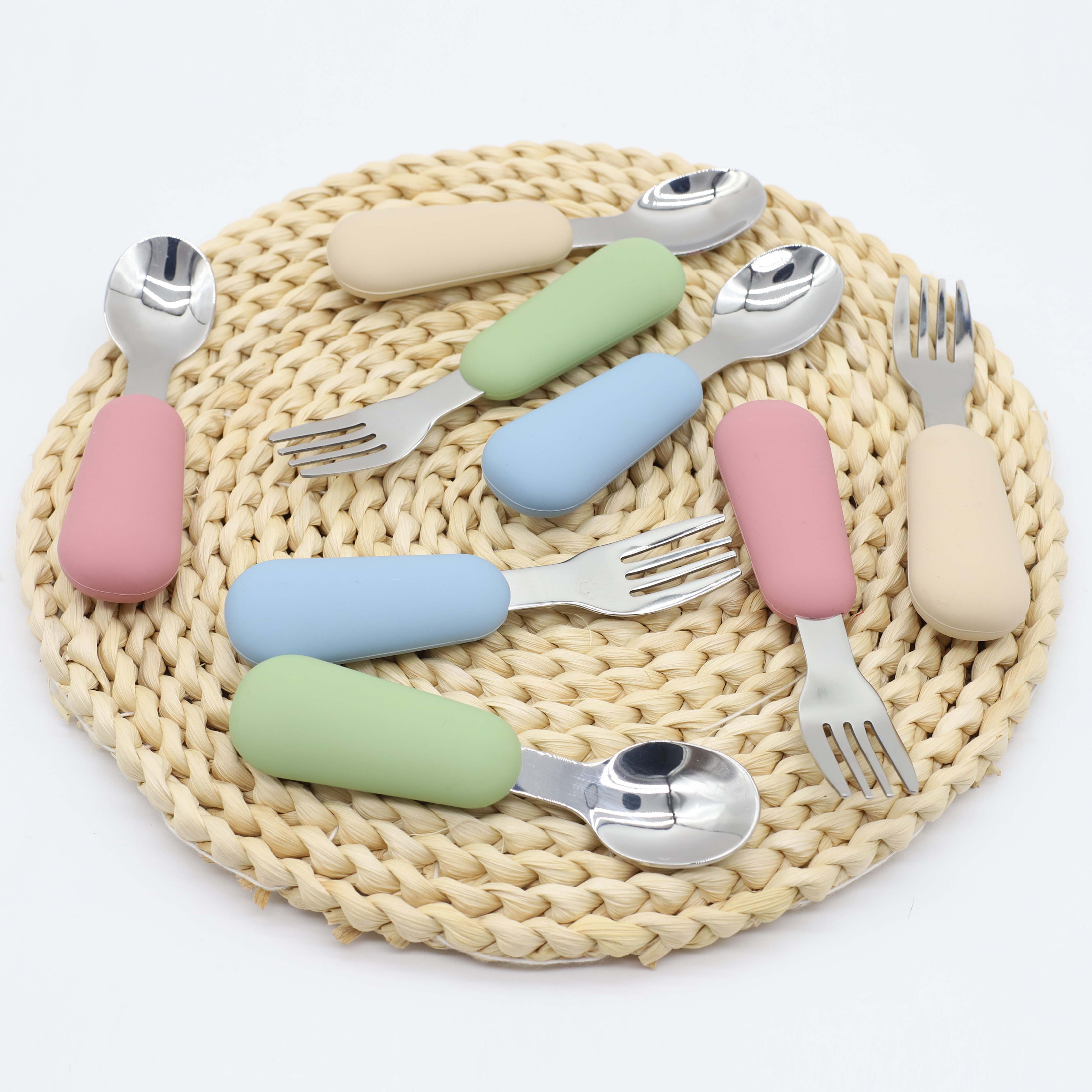 Silicone stainless steel spoon - Baby Food Utensils ulasan dan harga