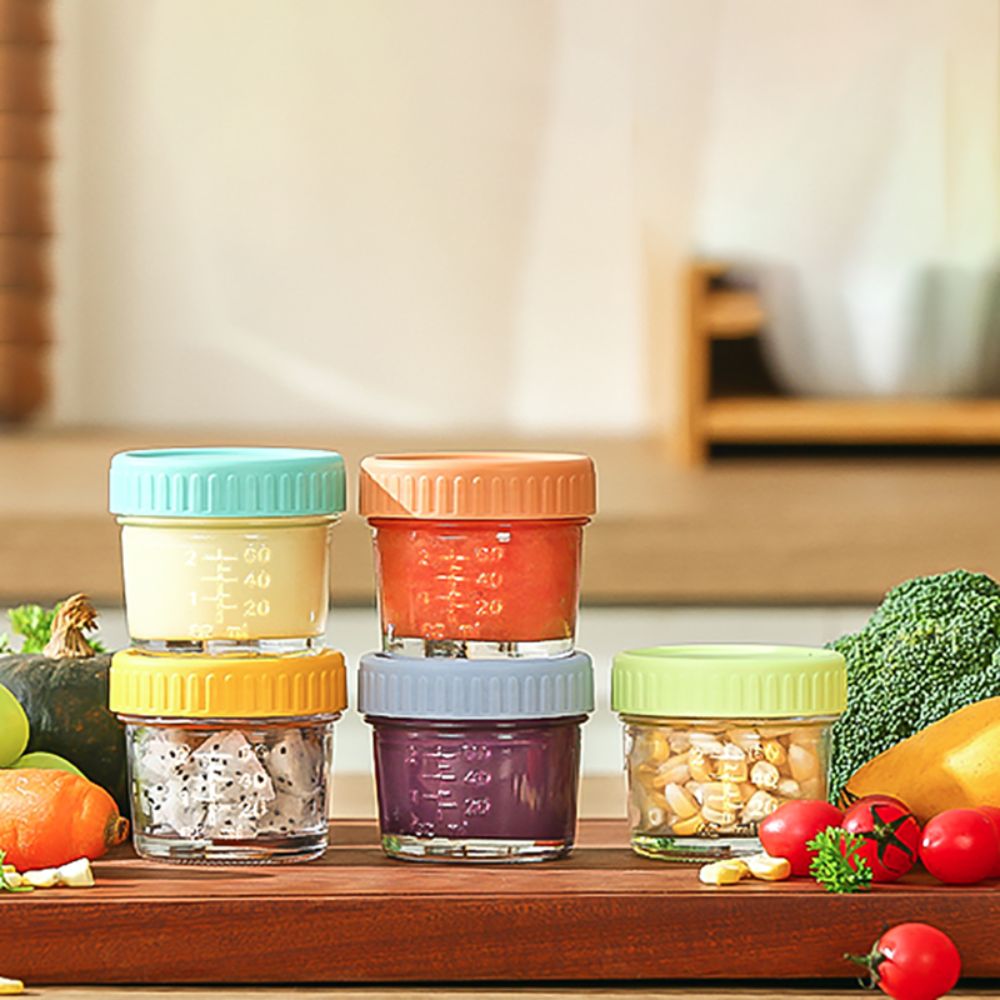 6pcs Mason Jar Glass Baby Food - Baby Food Glass ulasan dan harga