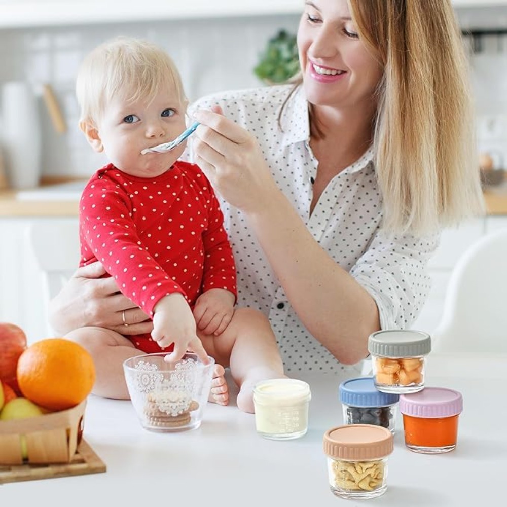 6pcs Mason Jar Glass Baby Food - Baby Food Glass ulasan dan harga