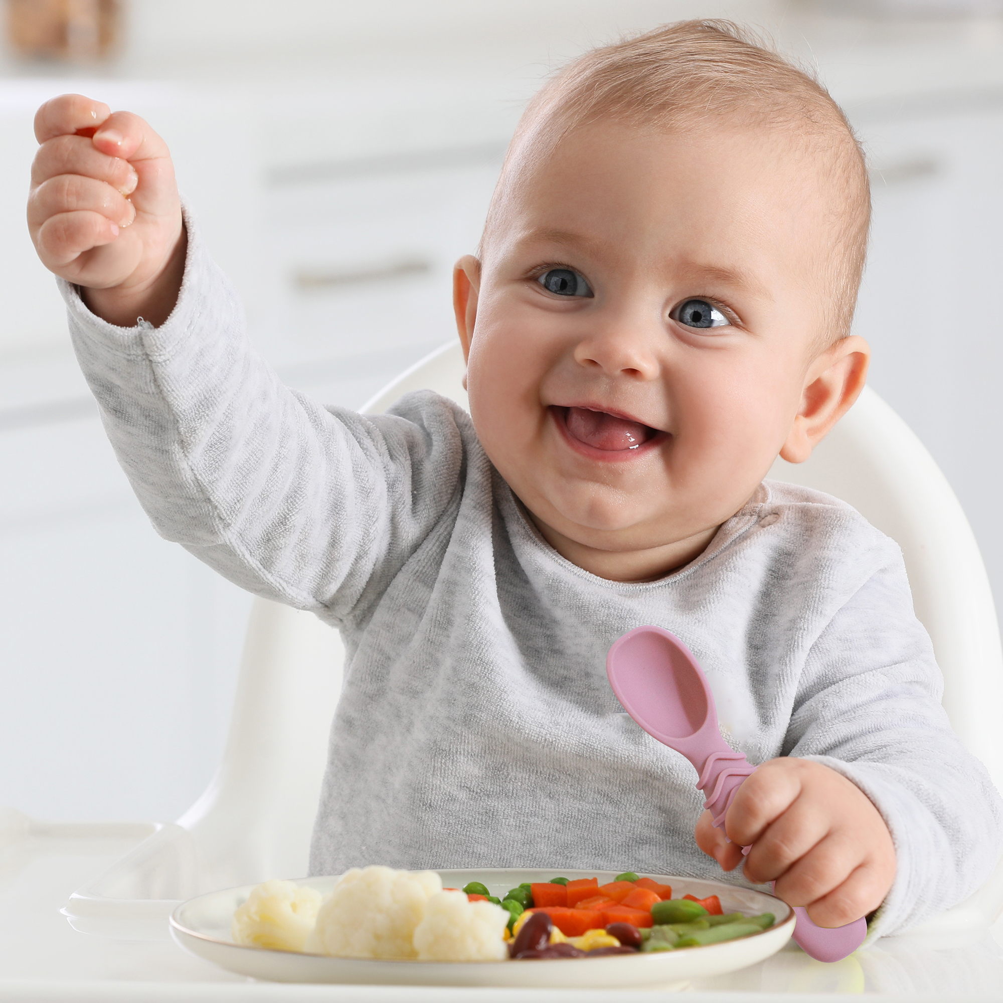 4pcs silicone baby food spoon, - Baby Food For 7 Month Old ulasan dan harga