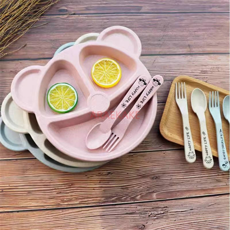Children's Dining Plate Set Di - Baby Food Utensils ulasan dan harga
