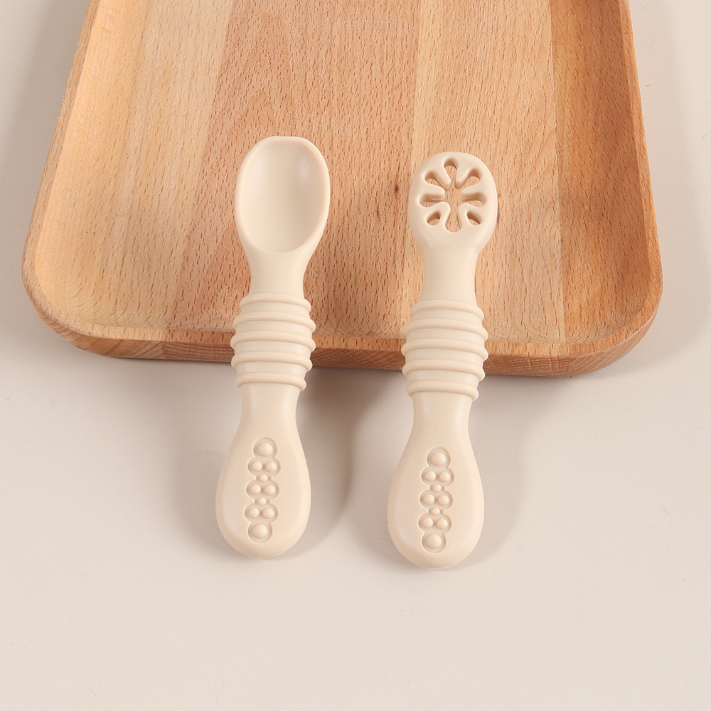 2PCS Silicone Baby Feeding Spo - Self Feed Spoon ulasan dan harga