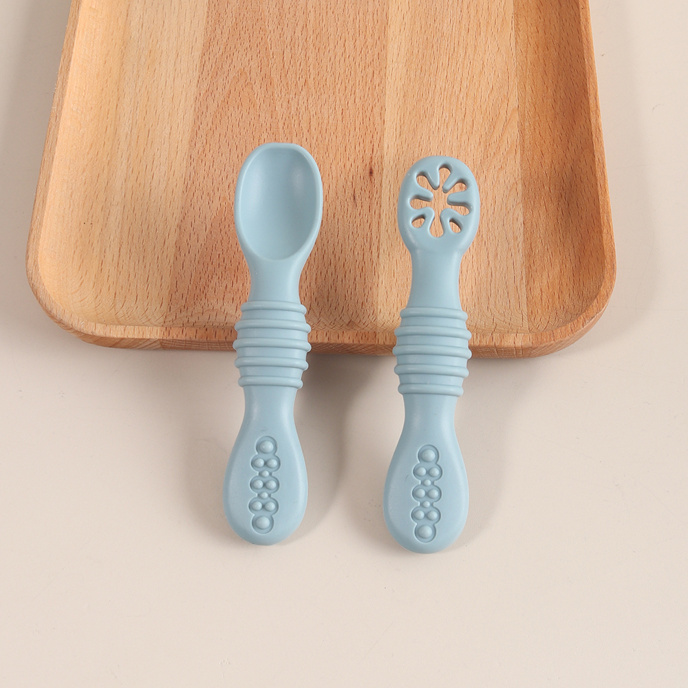 2PCS Silicone Baby Feeding Spo - Self Feed Spoon ulasan dan harga