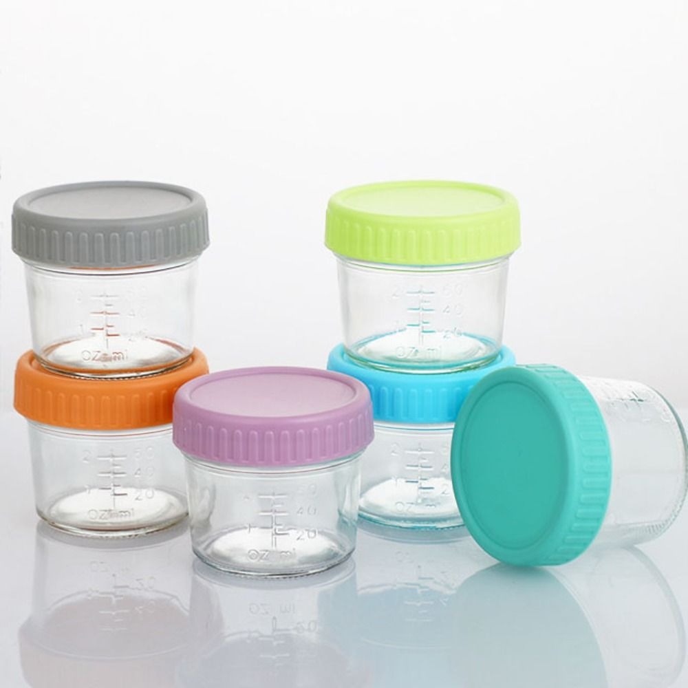 6pcs Glass Baby Food Jar Reusa - Baby Food Glass ulasan dan harga
