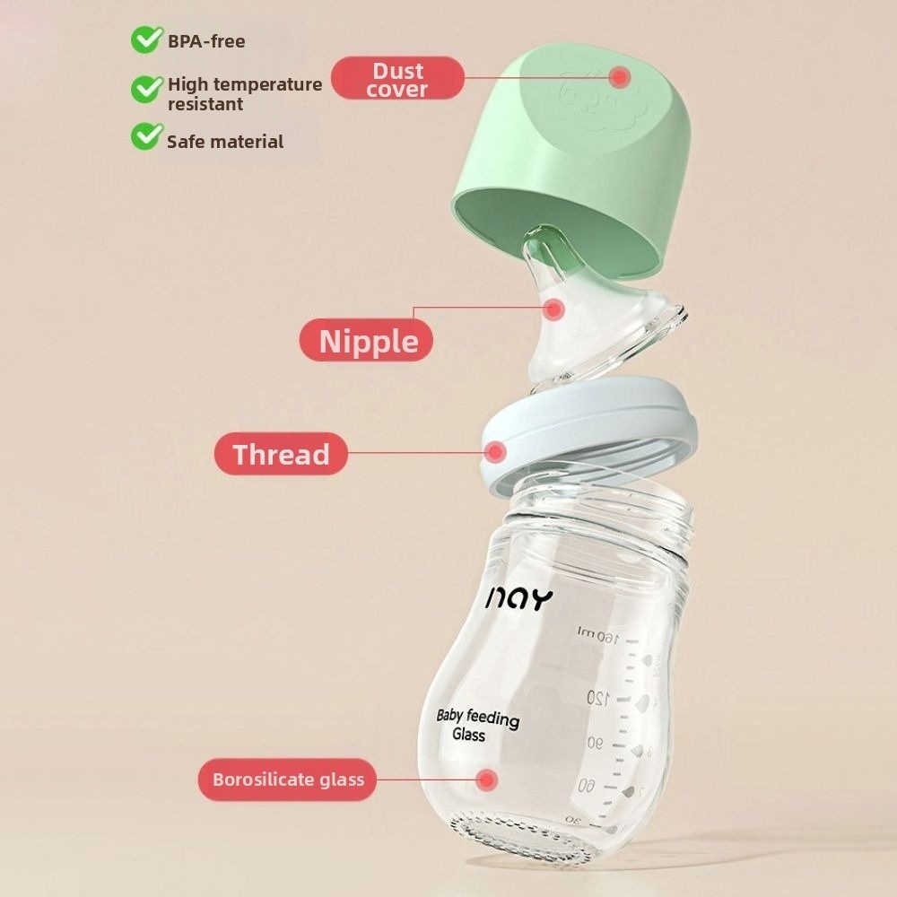Glass Baby Bottle Anti-flatule - Baby Food Glass ulasan dan harga