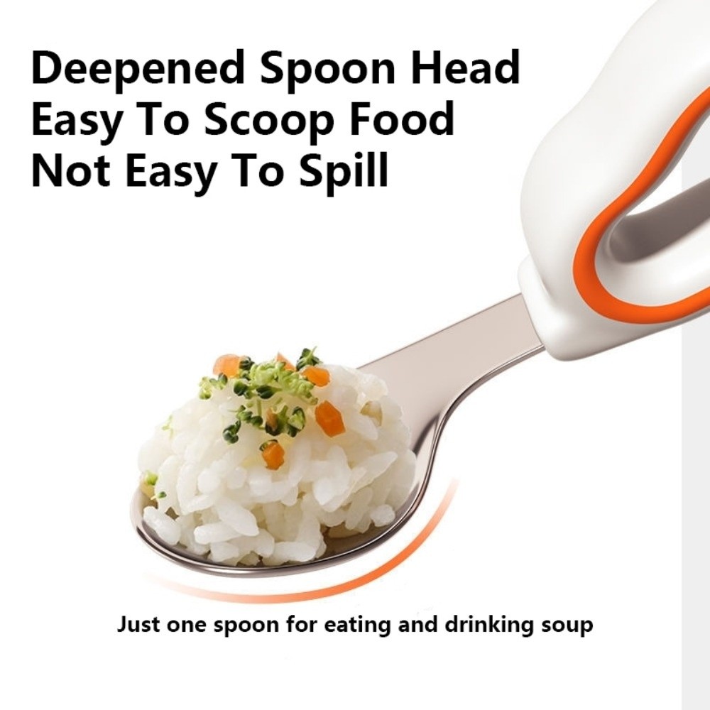 Silicone Baby Fork and Spoon S - Self Feed Spoon ulasan dan harga