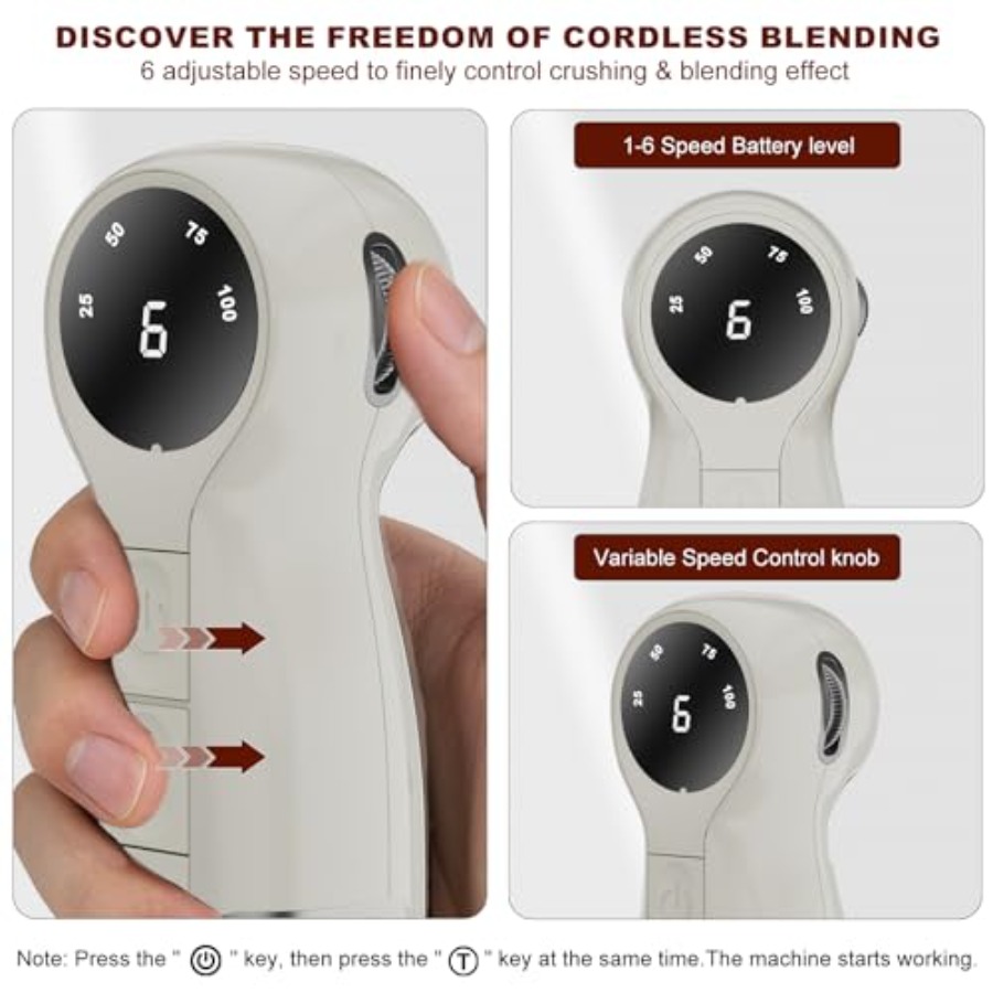 Cordless Immersion Blender Han - Baby Food Hand Blender ulasan dan harga