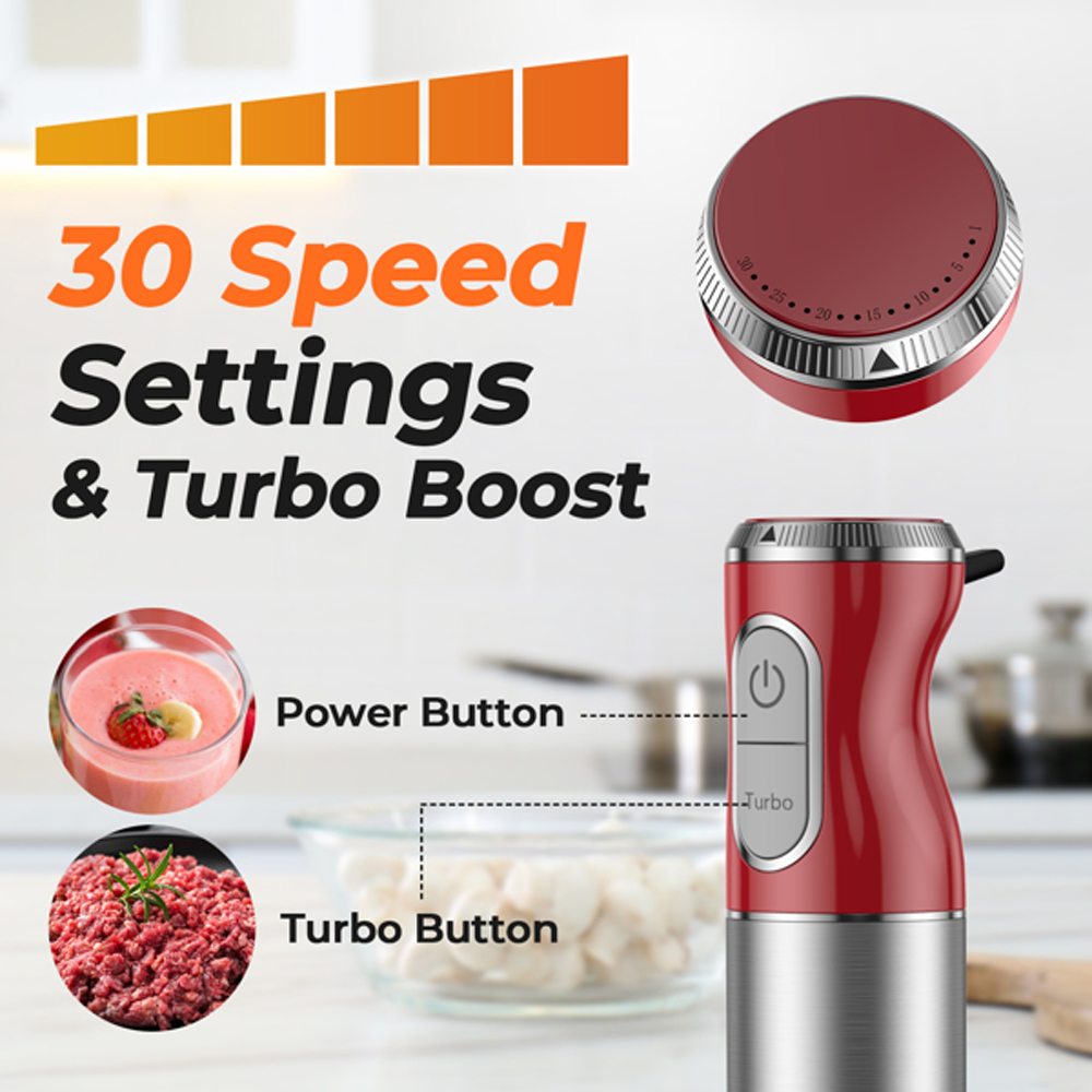 450W Immersion Blender 5 in1 E - Baby Food Hand Blender ulasan dan harga