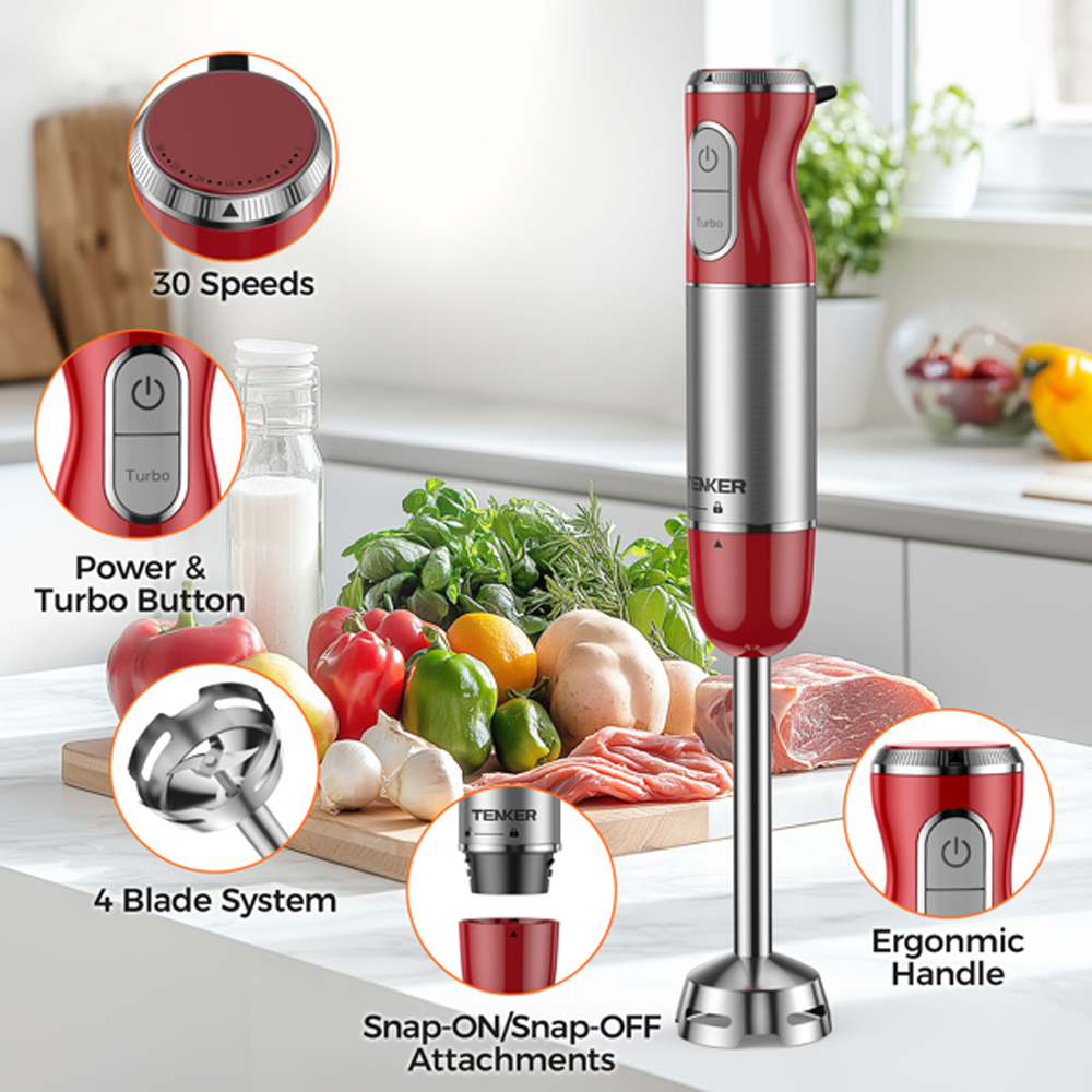 450W Immersion Blender 5 in1 E - Baby Food Hand Blender ulasan dan harga