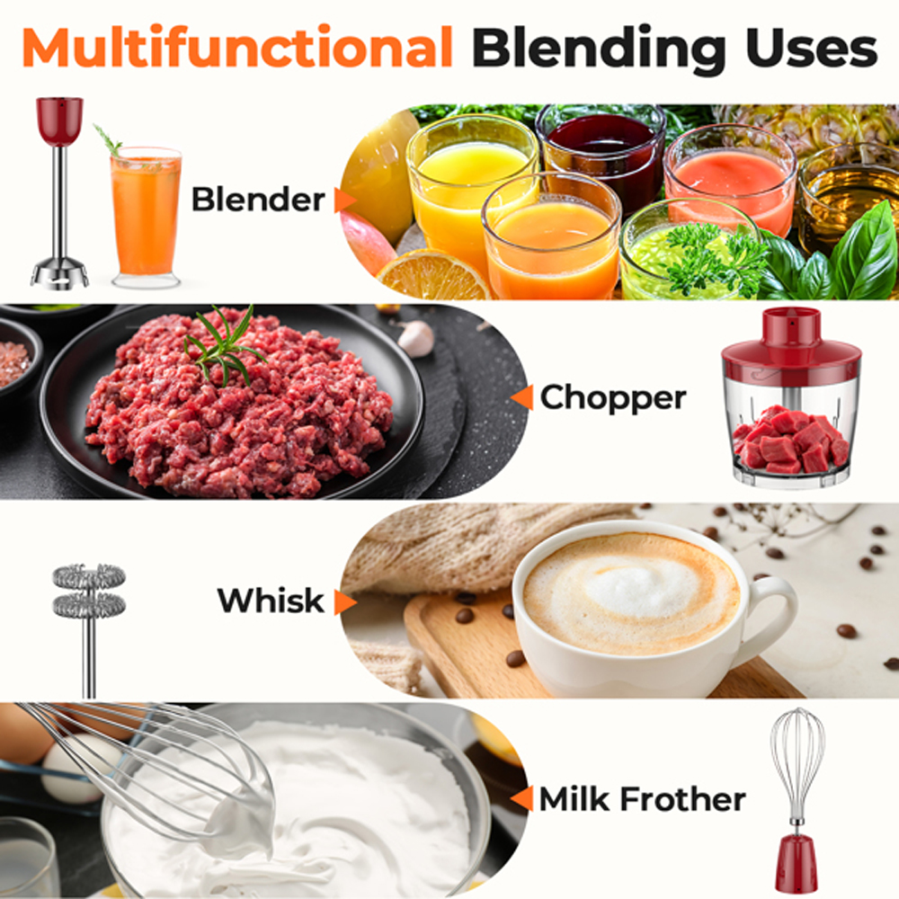 450W Immersion Blender 5 in1 E - Baby Food Hand Blender ulasan dan harga