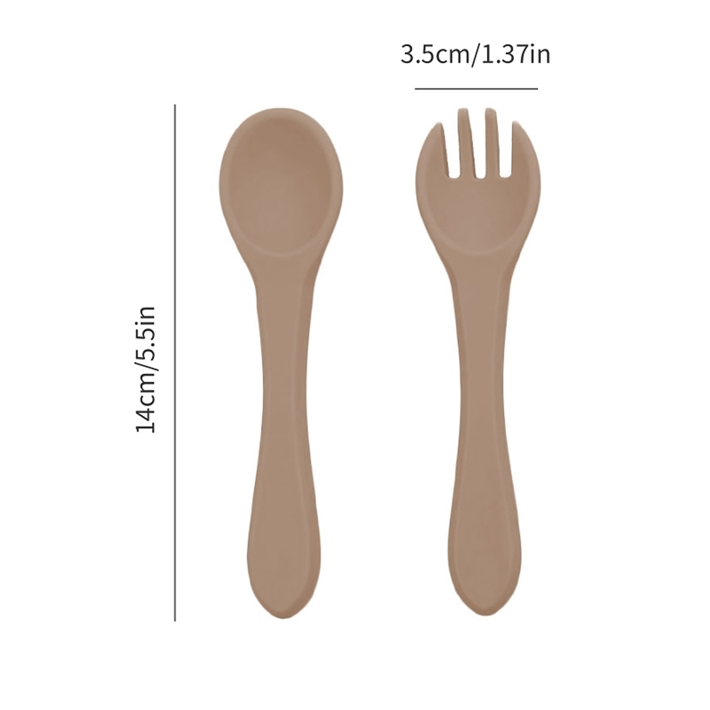 Custom name 1 pair silicone sp - Baby Food Utensils ulasan dan harga