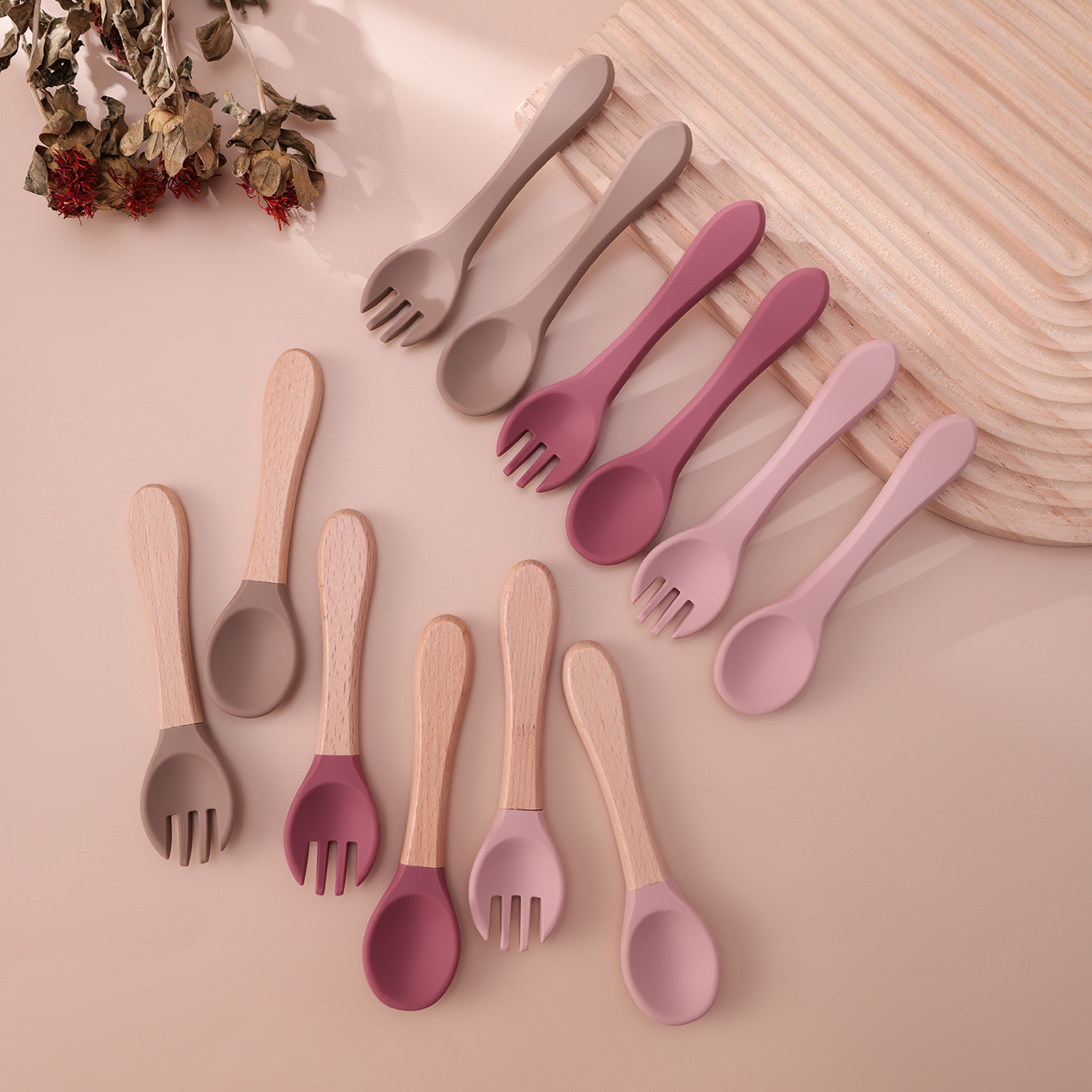 Color Kids 4PCS Silicone Baby  - Baby Food Utensils ulasan dan harga
