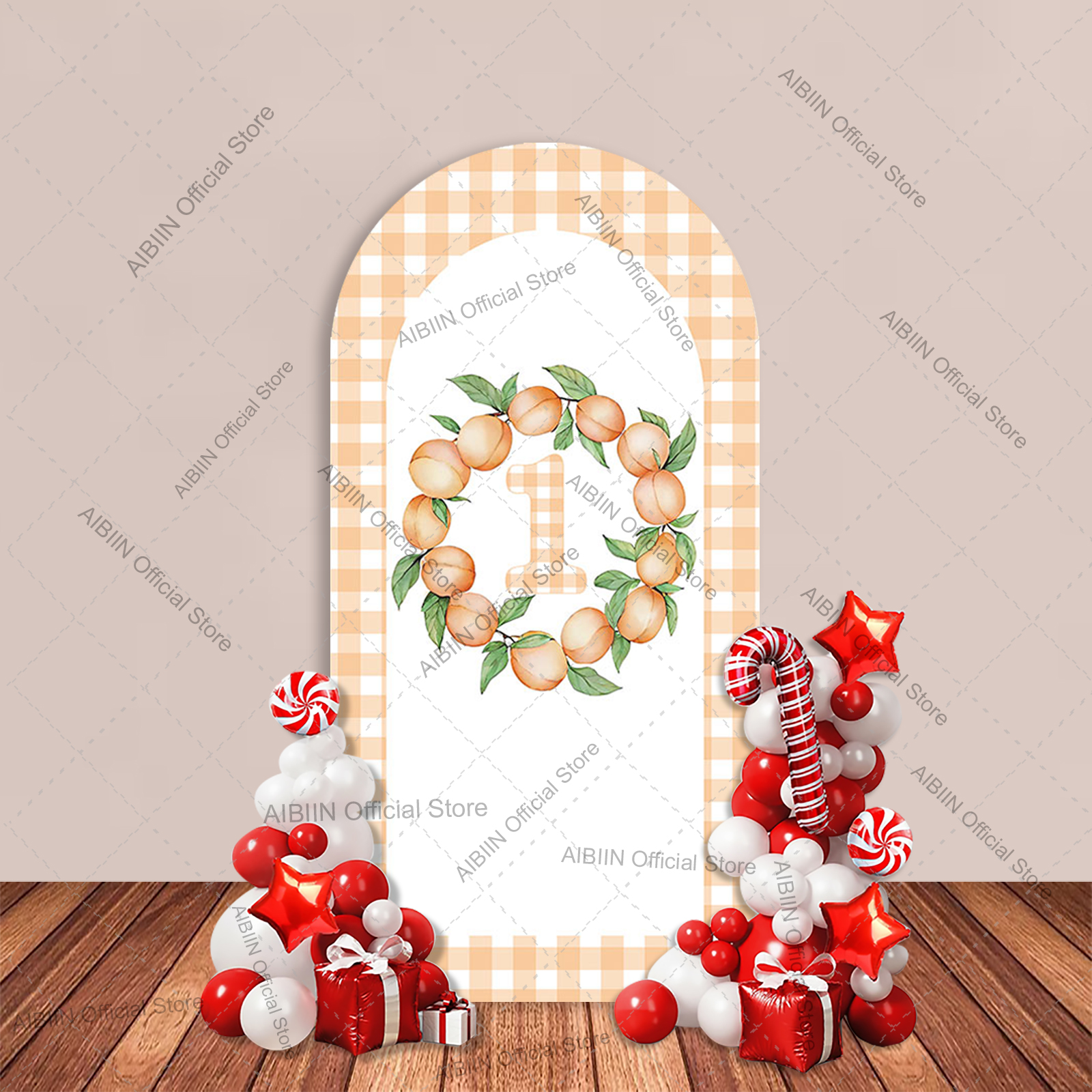 One Sweet Peach Arch Backdrop  - Baby Food Year Old ulasan dan harga