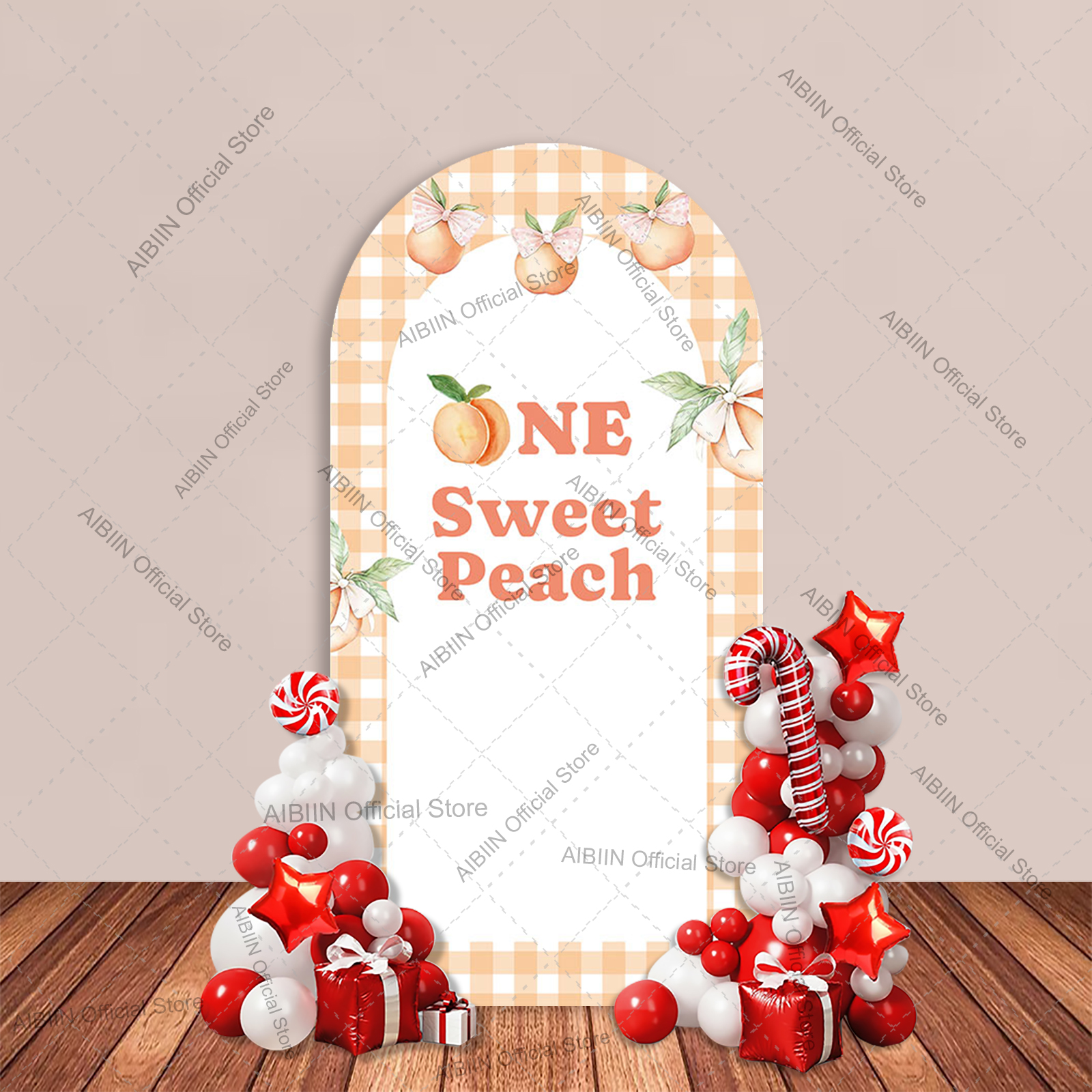 One Sweet Peach Arch Backdrop  - Baby Food Year Old ulasan dan harga