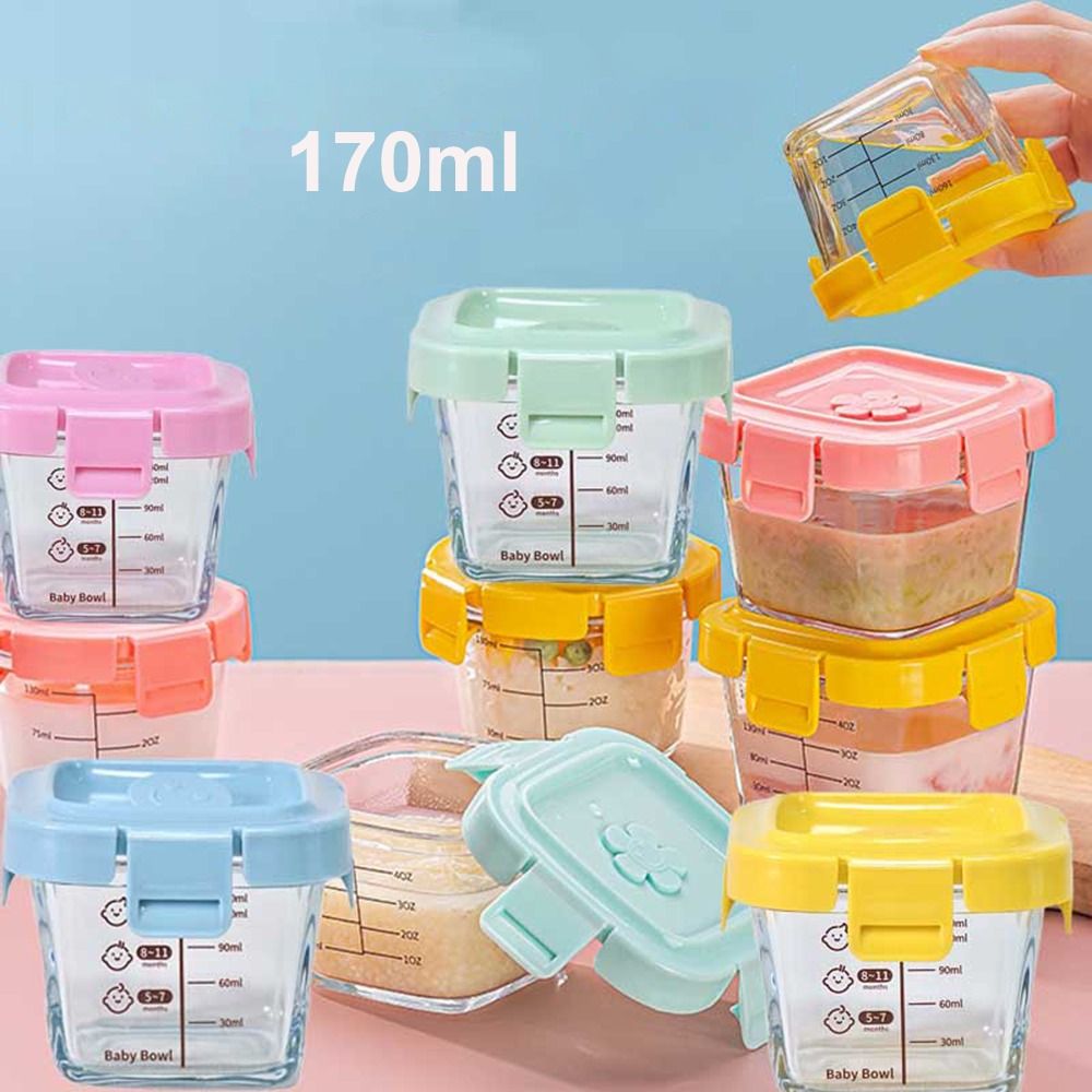 170ml Glass Food Storage Box F - Baby Food Glass ulasan dan harga