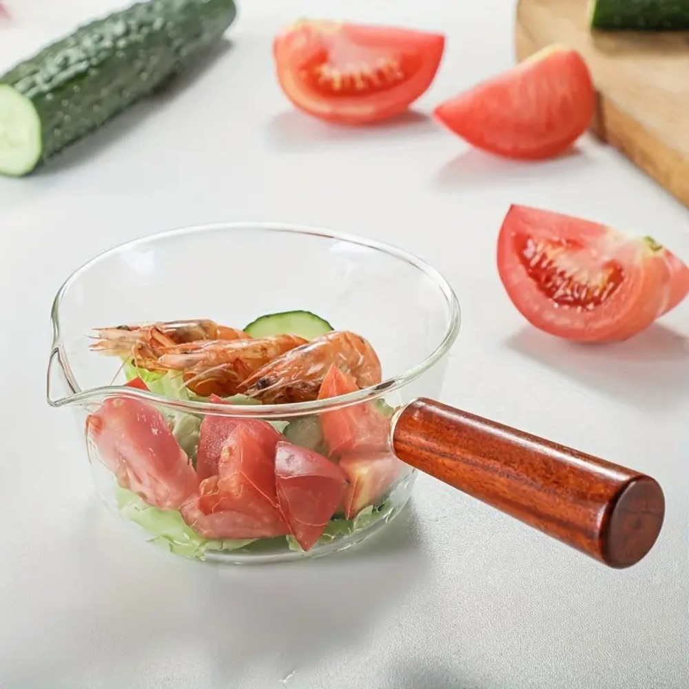 Fashion Wood Handle Glass Milk - Baby Food Glass ulasan dan harga