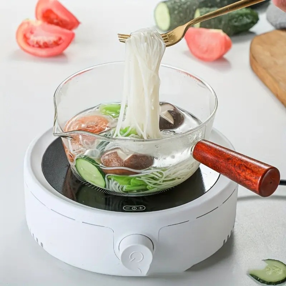 Fashion Wood Handle Glass Milk - Baby Food Glass ulasan dan harga