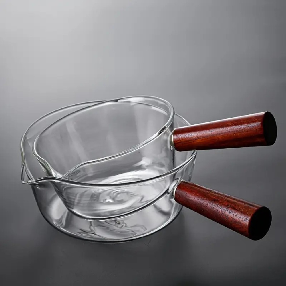 Fashion Wood Handle Glass Milk - Baby Food Glass ulasan dan harga