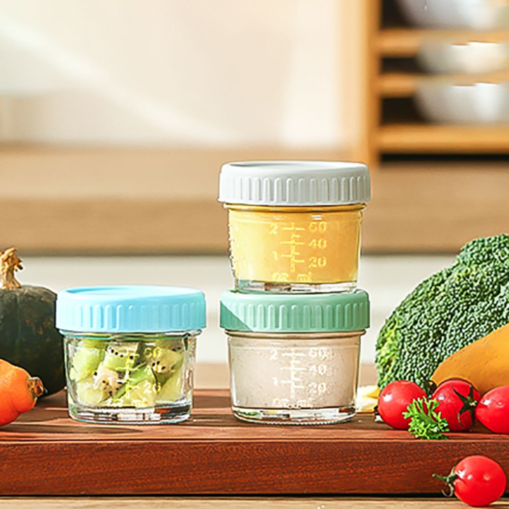 6pcs Mason Jar Glass Baby Food - Baby Food Glass ulasan dan harga
