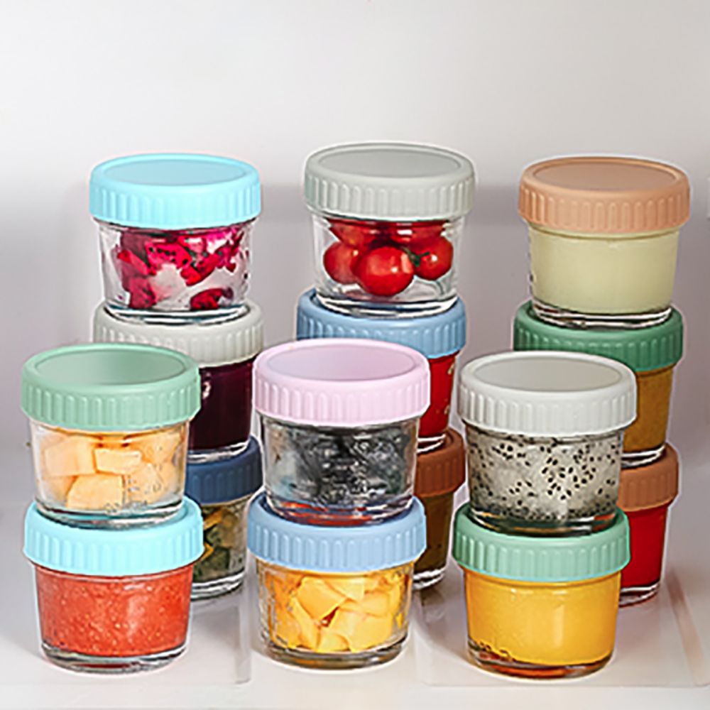 6pcs Mason Jar Glass Baby Food - Baby Food Glass ulasan dan harga