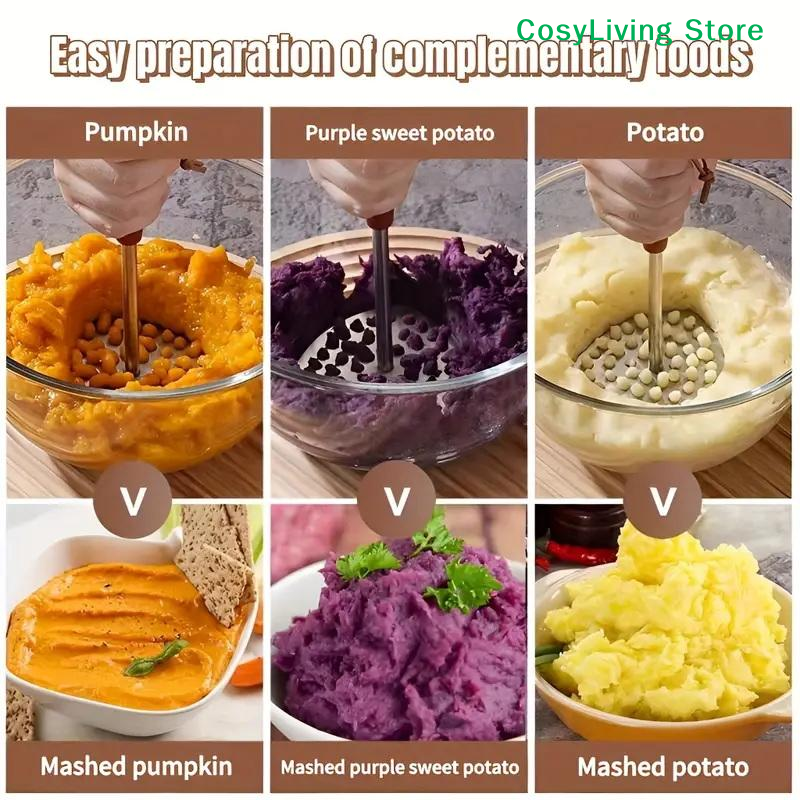 1Pcs Stainless Steel Mashed Po - Baby Food With Sweet Potato ulasan dan harga