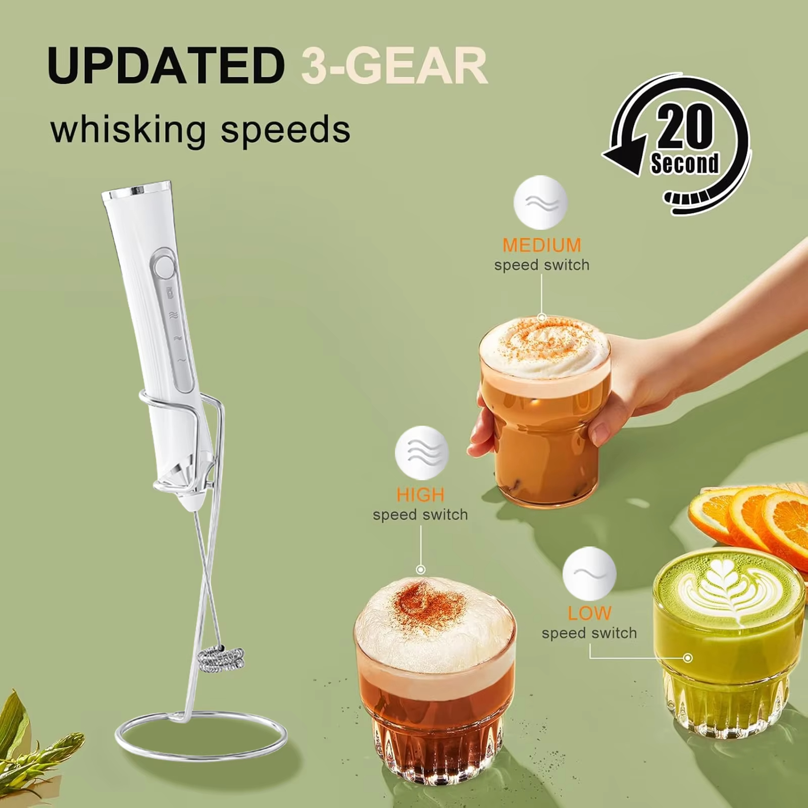 1 electric milk frother, dual  - Baby Food Hand Blender ulasan dan harga