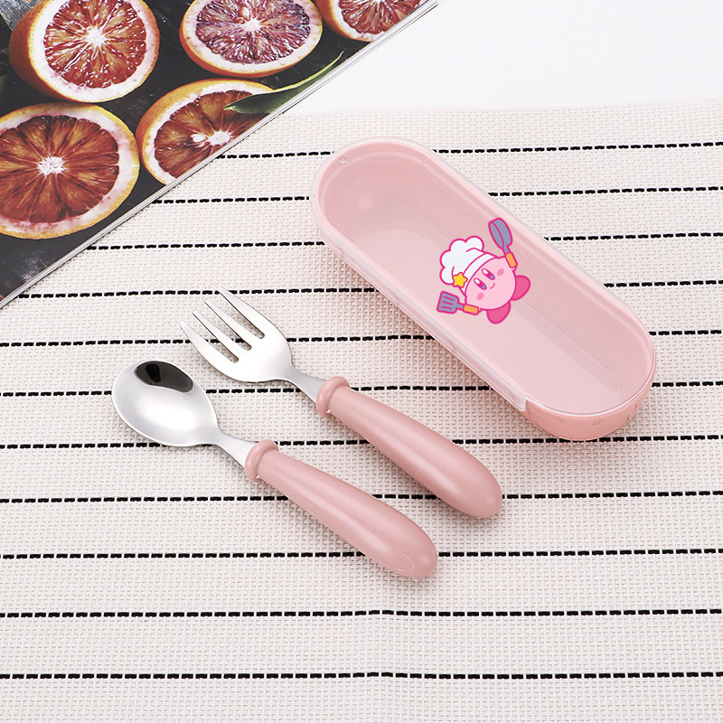 3pcs/set Kirbys Spoon Forks Bo - Baby Food Utensils ulasan dan harga