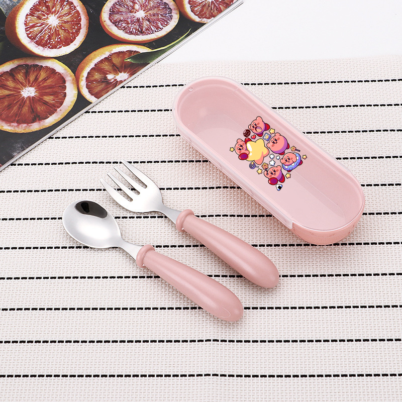3pcs/set Kirbys Spoon Forks Bo - Baby Food Utensils ulasan dan harga