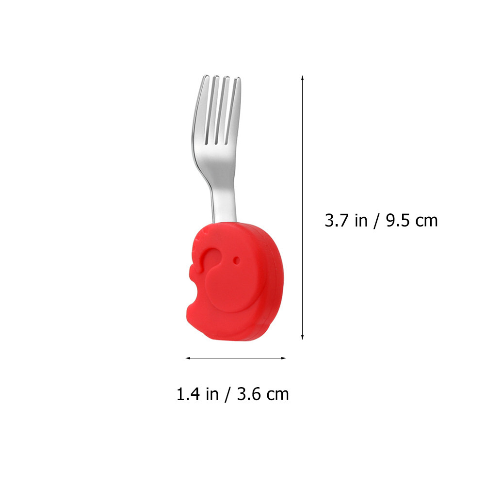 1Set Baby Tableware Silicone F - Self Feed Spoon ulasan dan harga
