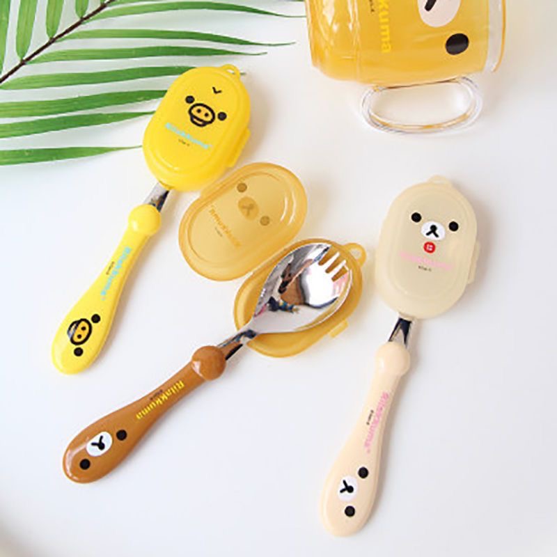 Rilakkuma Spoon Fork Integrate - Baby Food Utensils ulasan dan harga
