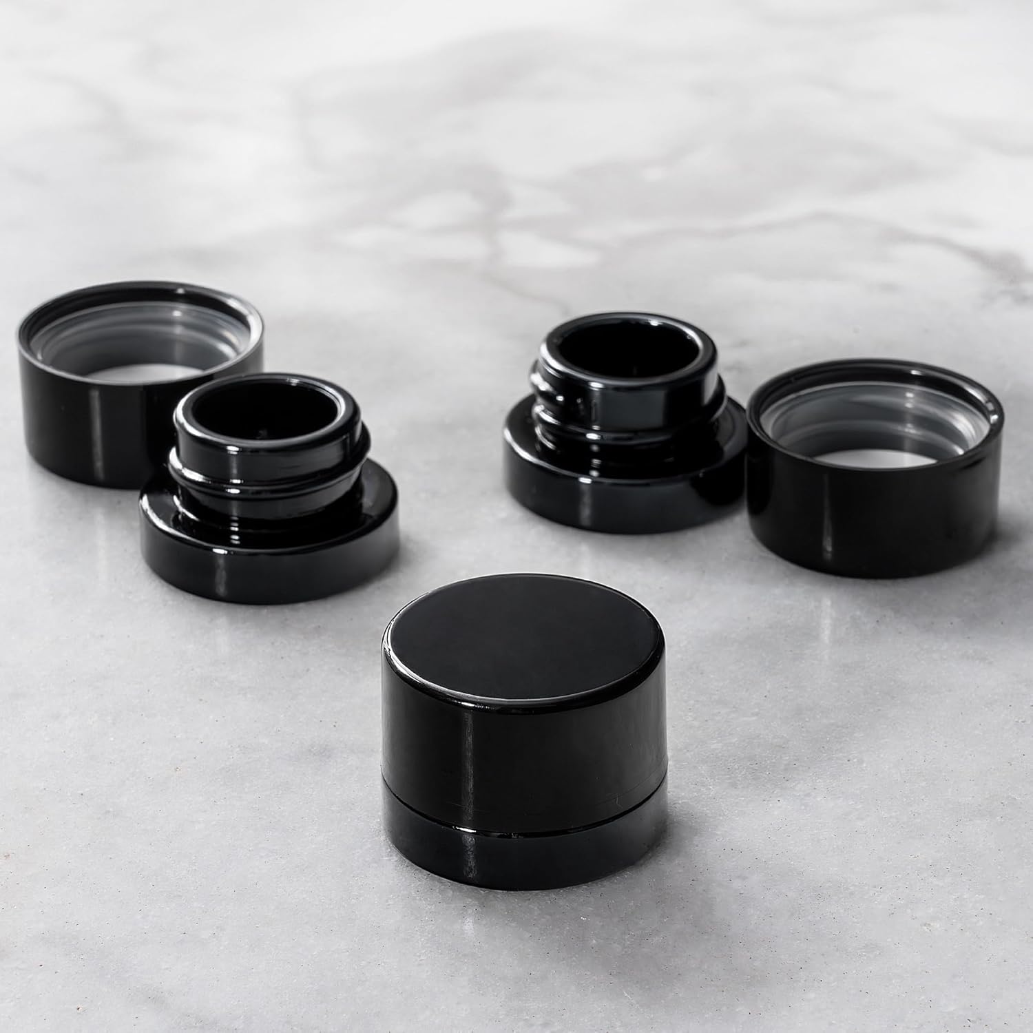 5ml Thick Black Glass Jars wit - Baby Food Glass ulasan dan harga