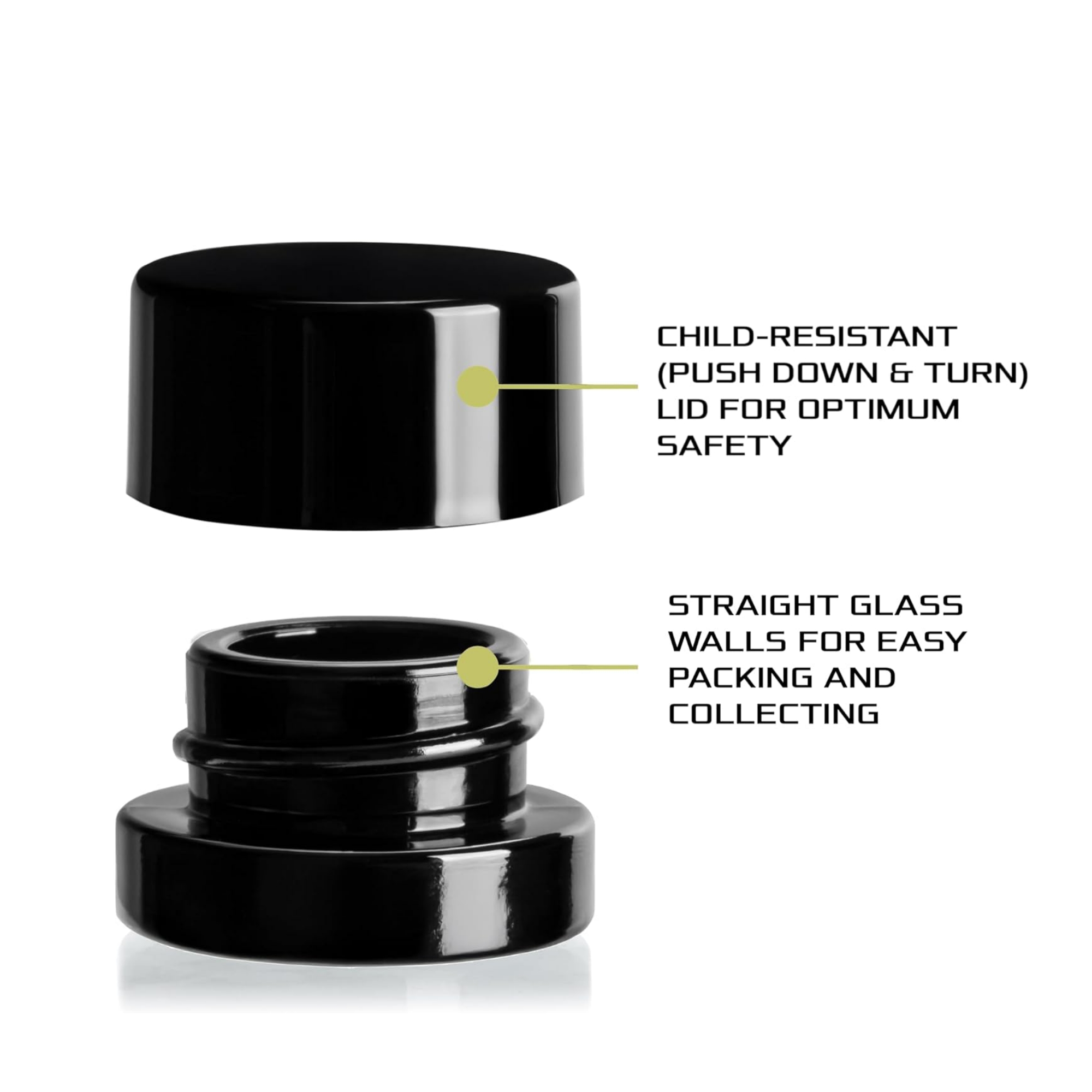 5ml Thick Black Glass Jars wit - Baby Food Glass ulasan dan harga