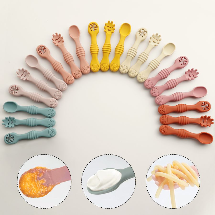 New Mother-kids 3PCS Baby Sili - Baby Food Utensils ulasan dan harga