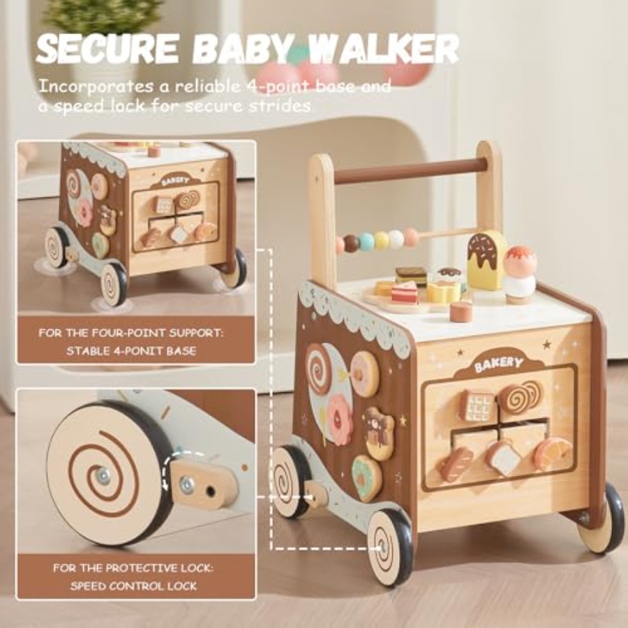 Montessori wooden baby walker  - Baby Food Year Old ulasan dan harga