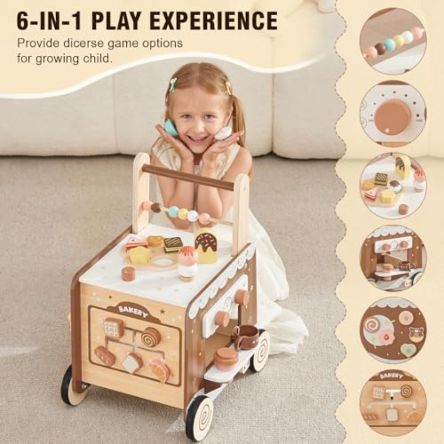 Montessori wooden baby walker  - Baby Food Year Old ulasan dan harga