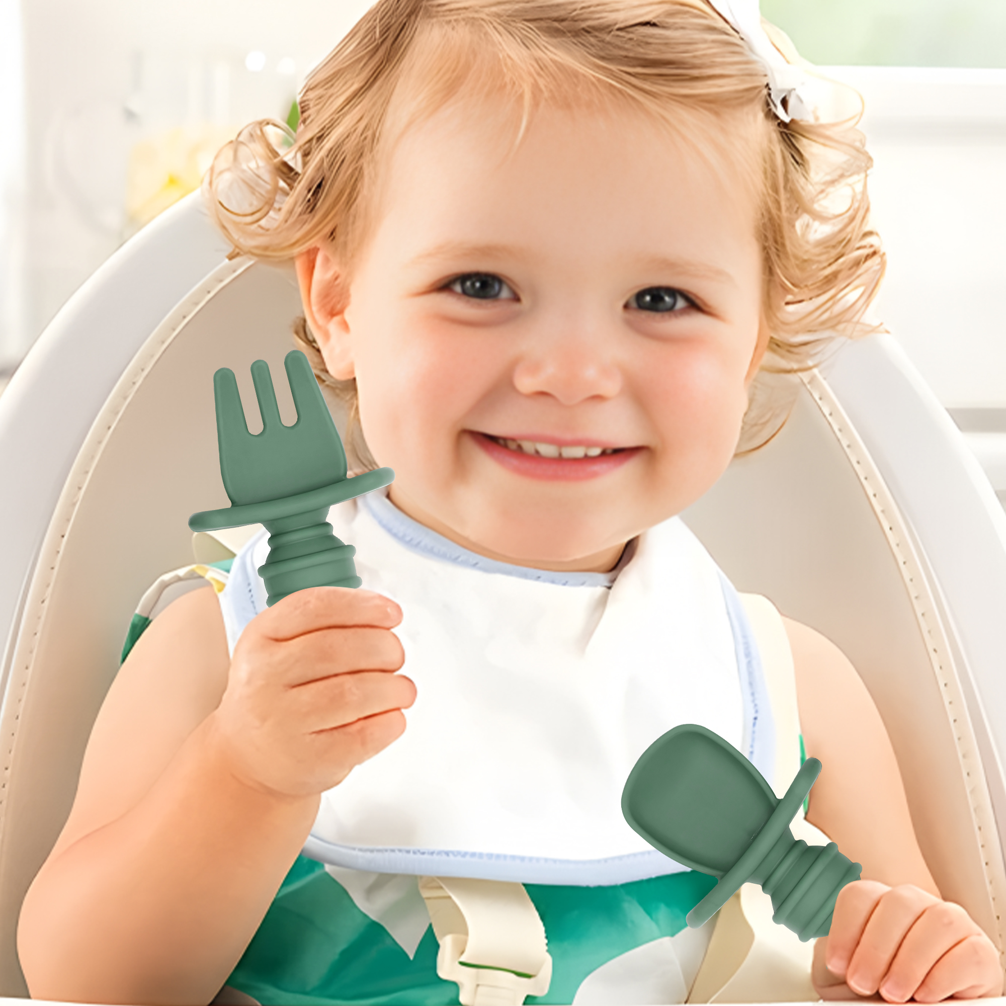2-piece self-feeding spoon wit - Self Feed Spoon ulasan dan harga