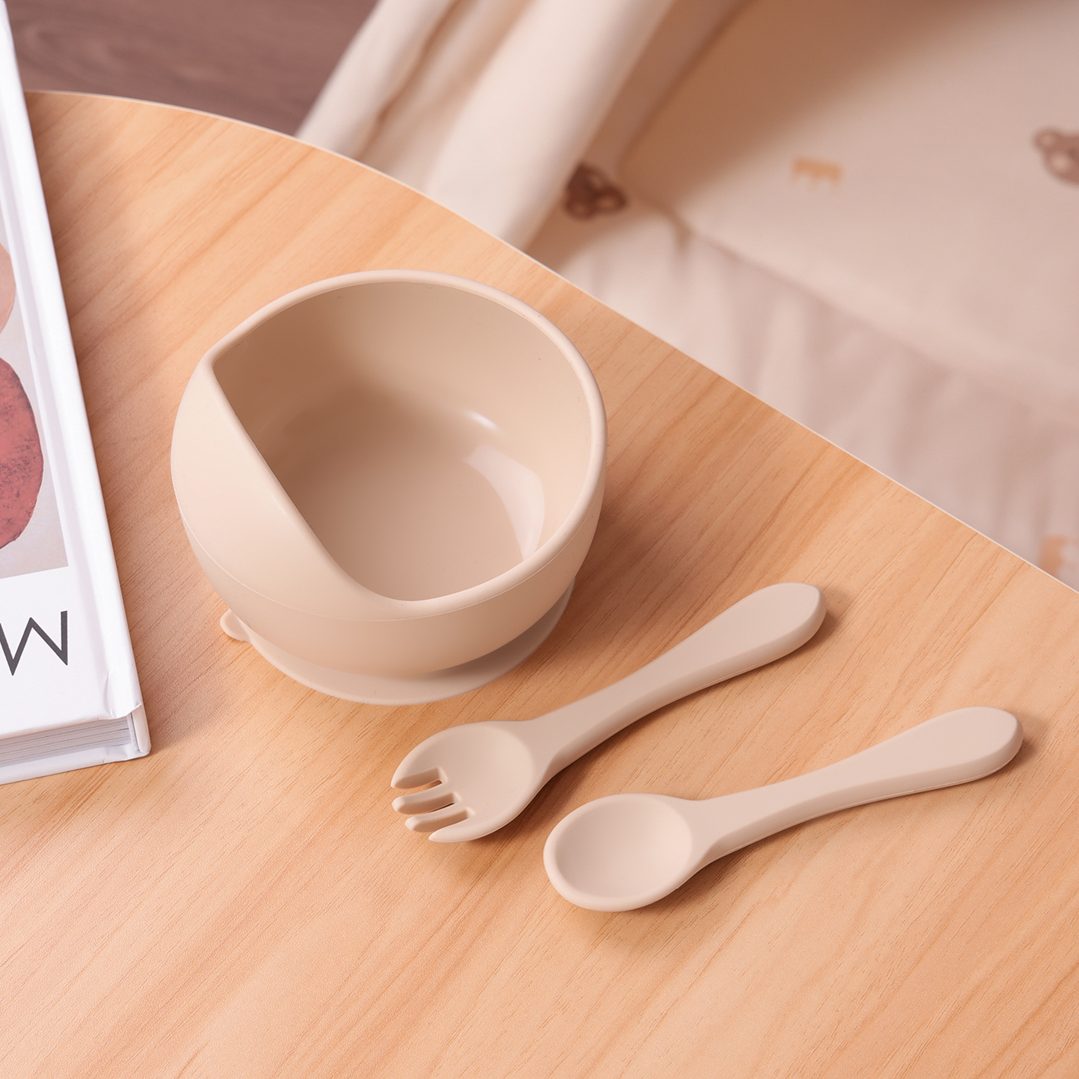 Color Kids 3PCS Silicone Baby  - Self Feed Spoon ulasan dan harga