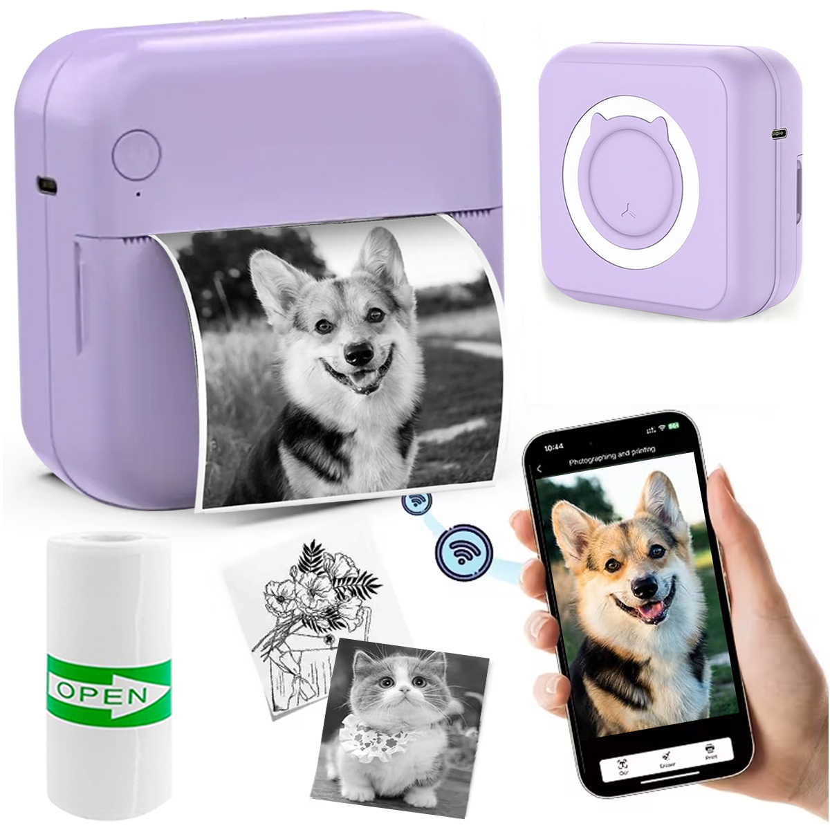 Mini Printer for IPhone and An - Baby Food Label ulasan dan harga